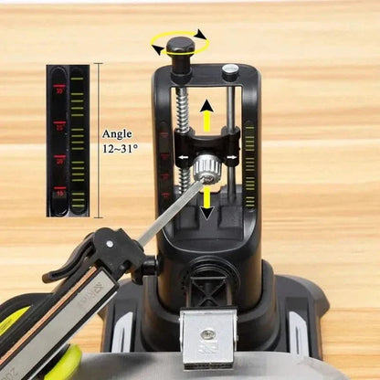 Affûteur de couteaux – Système à angle fixe avec pierres diamantées, pierres à aiguiser et polissage
