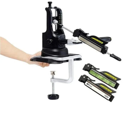 Affûteur de couteaux – Système à angle fixe avec pierres diamantées, pierres à aiguiser et polissage