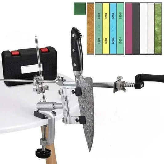 Aiguiseur à angle fixe professionnel - Support + Kit de Pierre à aiguiser
