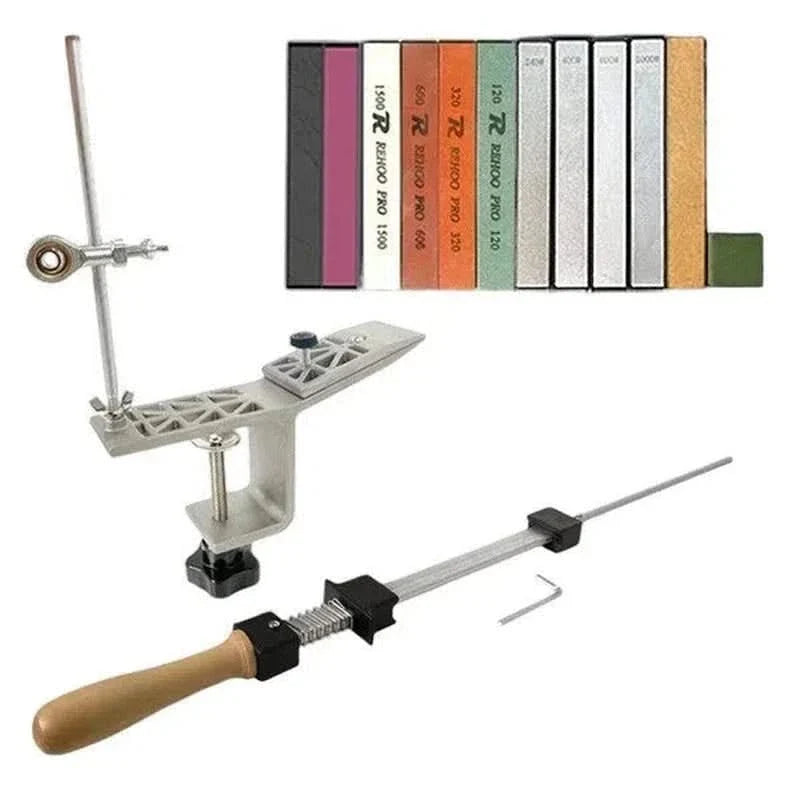 Aiguiseur à angle fixe Professionnel + Pierres à Aiguiser Diamantées