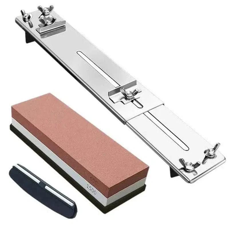 Aiguiseur de couteaux avec support ajustable inclus + pierre à aiguiser