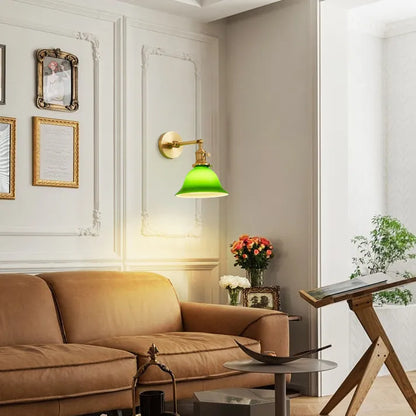 Applique Murale Vintage Verte – Design Classique et Bras Ajustable