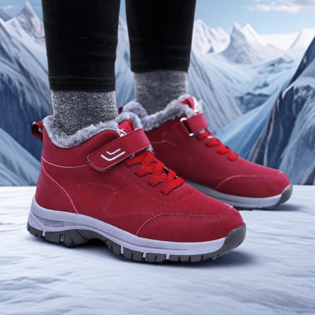 ThermoGrip Boots – Bottes Chaudes Hiver, Antidérapantes, Imperméables, Unisexe avec Fermeture Velcro