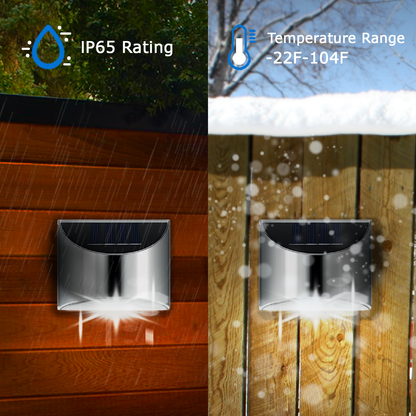 Applique Murale Solaire LED en Acier Inoxydable – Éclairage Extérieur Durable et Écologique