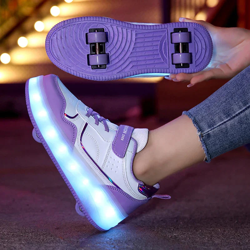 Zoe – Baskets Orthopédiques à Roulettes LED