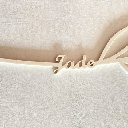 Fleur à bijoux en bois