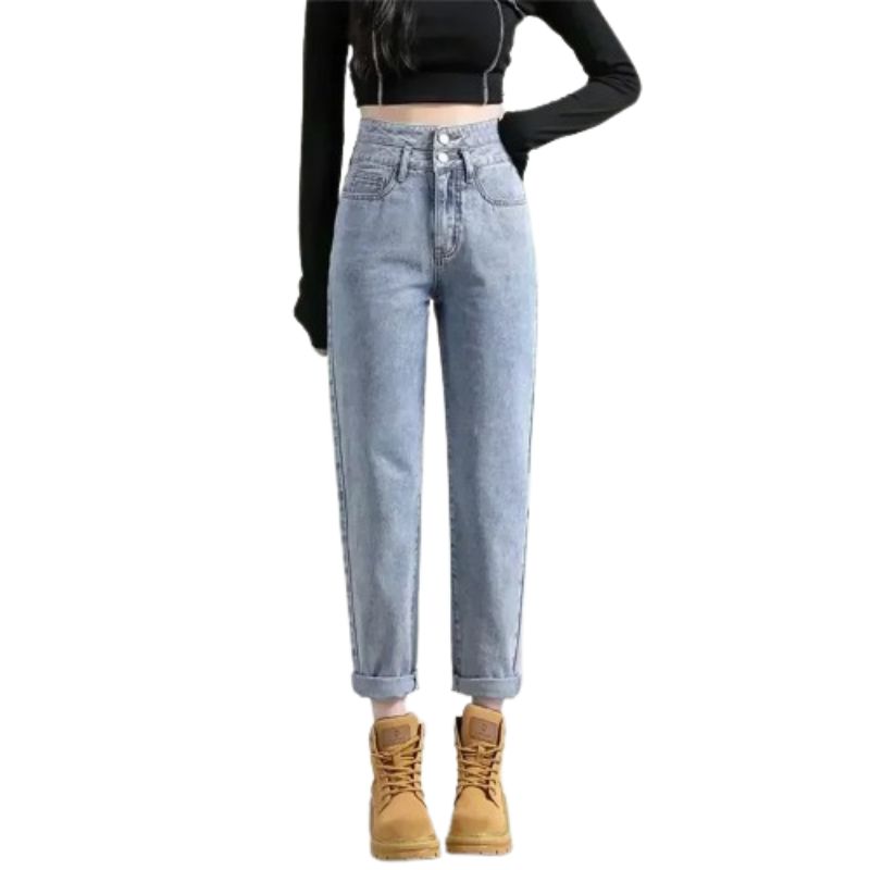 Seiveini Jean D'hiver Doublé En Polaire Femme Jeans Polaire Thermique Taille Haute Jeans Leggings Extensible Jeans Chaud Épais Denim Legging Stretch Coupe Ajustée C Bleu 25