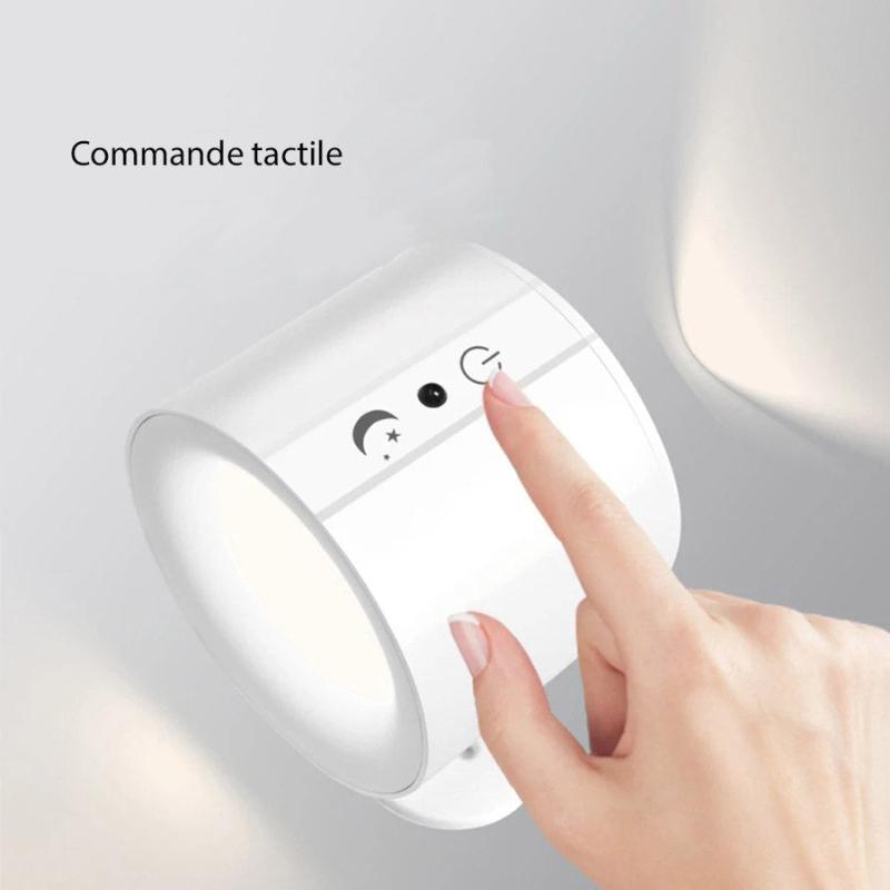 Applique Murale LED Rotative à 360°sans fil