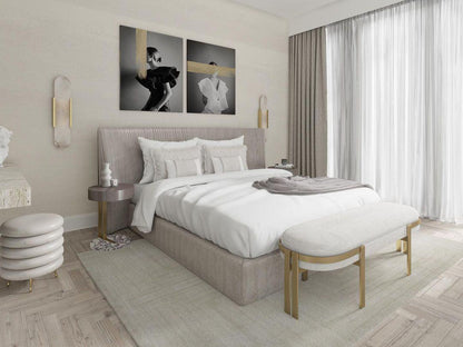 Applique Murale Melange Elongée en Albâtre - Design Élégant avec Détails en Laiton