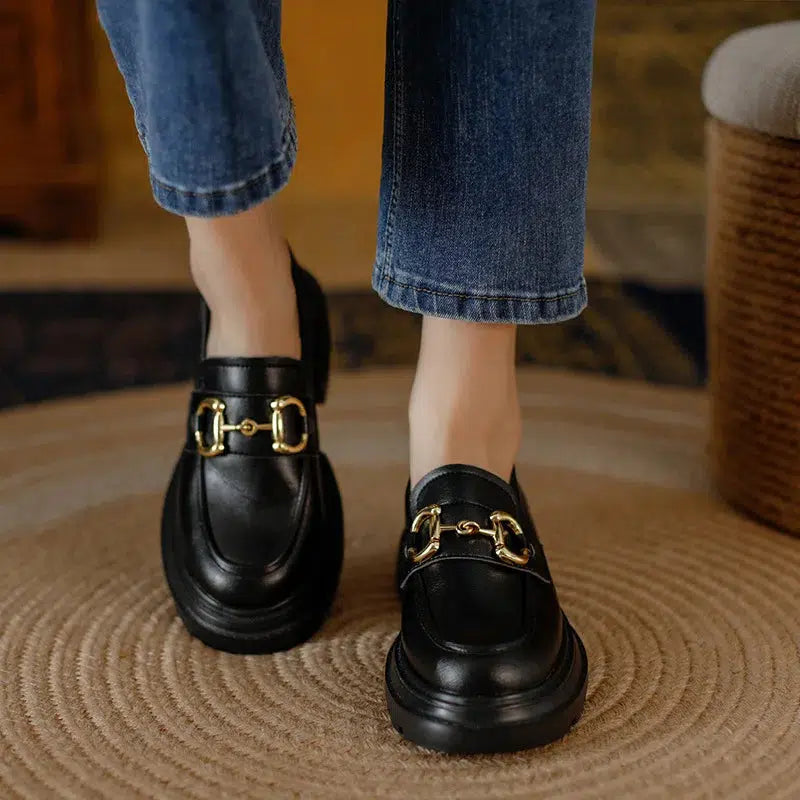 Mocassin compensé femme luxe