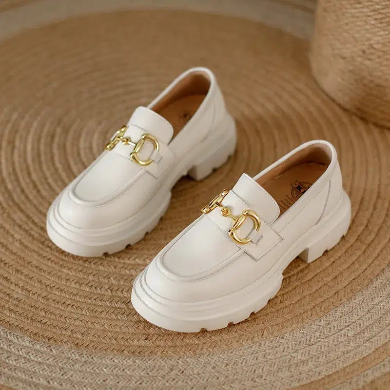 Mocassin compensé femme luxe-Old Money