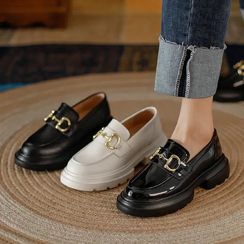 Mocassin compensé femme luxe