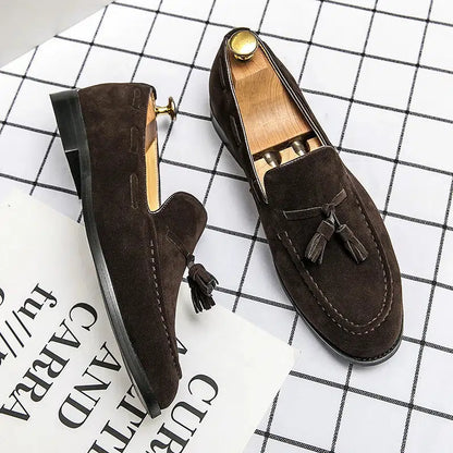 Mocassin daim homme luxe-Old Money
