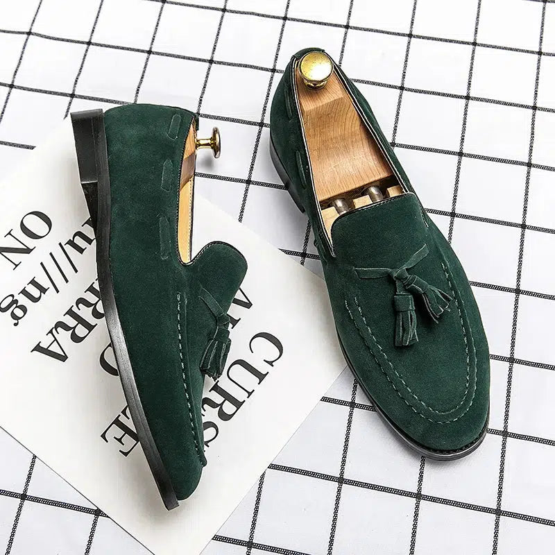 Mocassin daim homme luxe-Old Money
