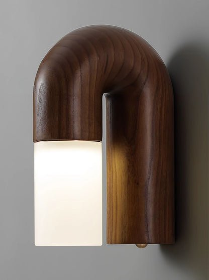 Applique Murale Arcus Wood - Lampe Moderne en Bois et Métal avec Lumière LED Intégrée