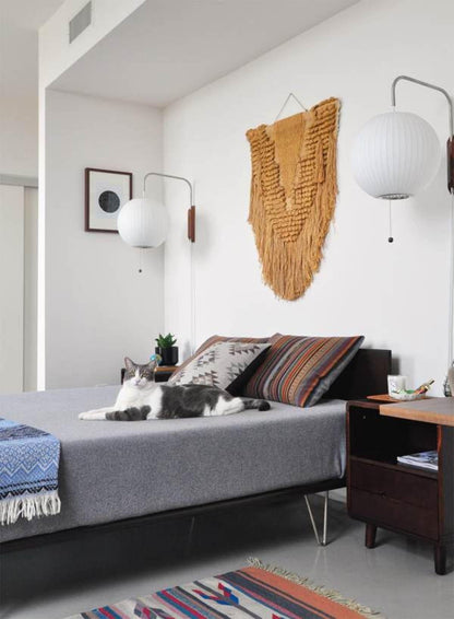 Applique Murale Nelson - Design Moderne Mi-Siècle en Noyer et Métal