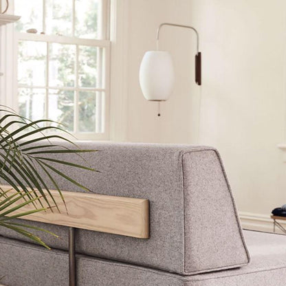 Applique Murale Nelson - Design Moderne Mi-Siècle en Noyer et Métal