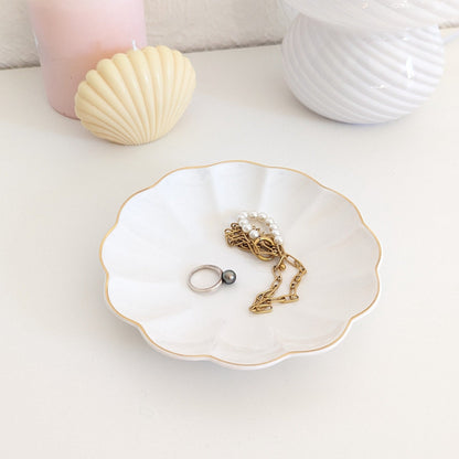 Coupelle à bijoux fleur rétro en céramique