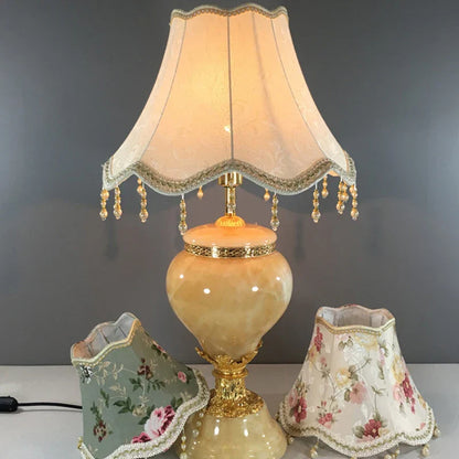 Abat-jour de Lampe de Chevet Style Européen en Tissu
