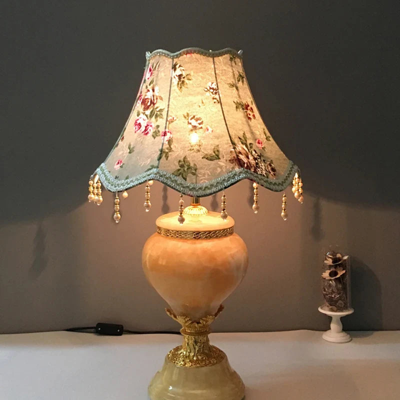 Abat-jour de Lampe de Chevet Style Européen en Tissu