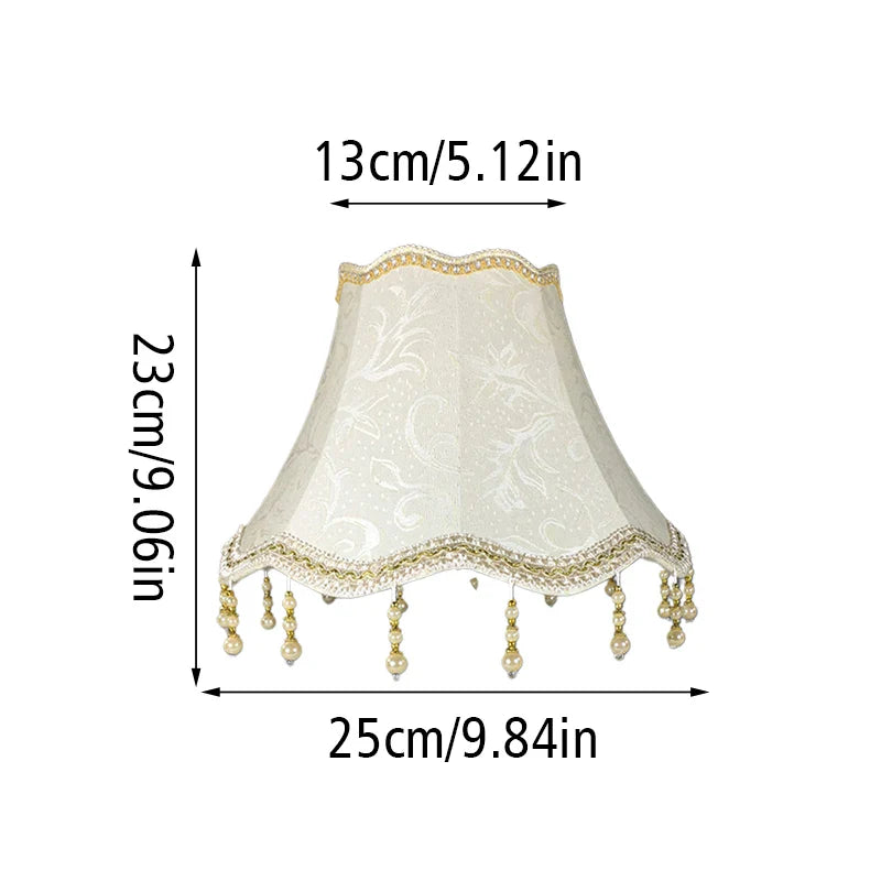 Abat-jour de Lampe de Chevet Style Européen en Tissu