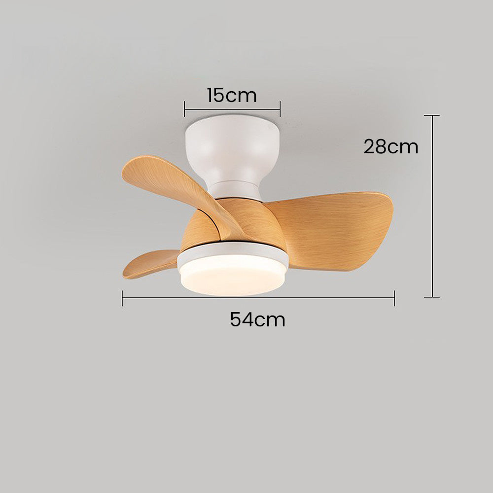 Ventilateur de Plafond en Bois avec Lumière LED – Élégance Moderne et Confort Optimal