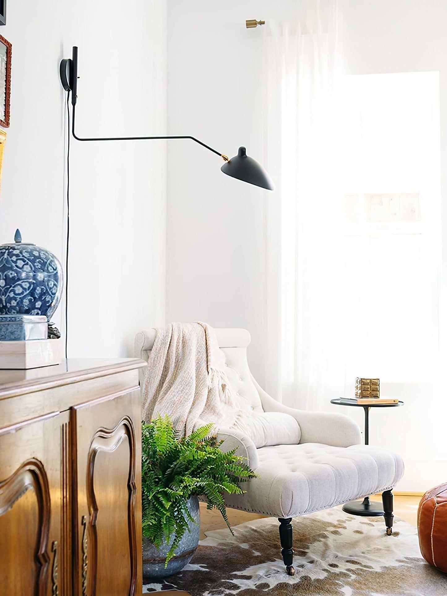 Applique Murale à Bras Unique Mouille-Inspirée – Design Moderne et Flexible