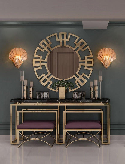 Applique Murale Design Coquillage en Laiton et Verre – Lampe LED Moderne