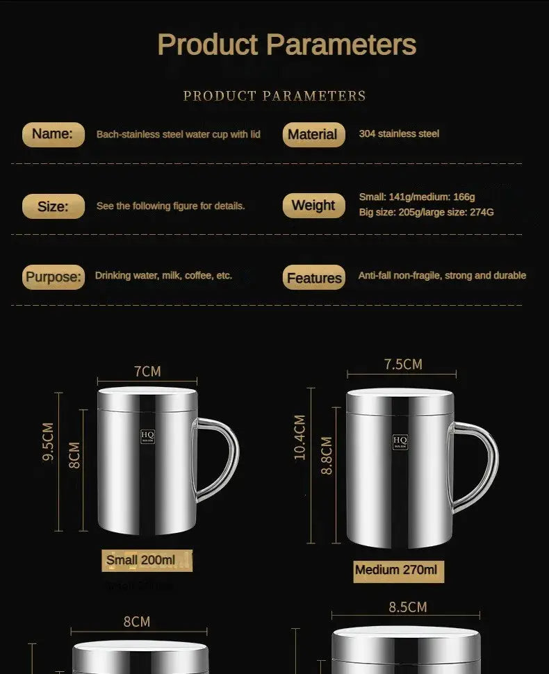 Tasse à café à double paroi de 500 ml