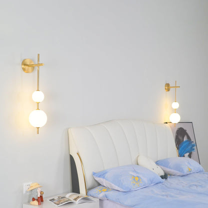 Applique Murale Verticale en Globe de Verre – Éclairage Élégant et Moderne