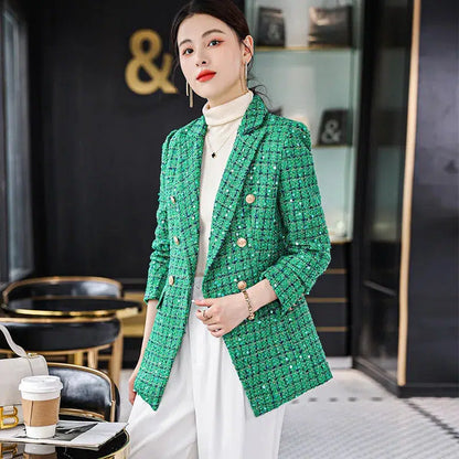 Veste tweed verte
