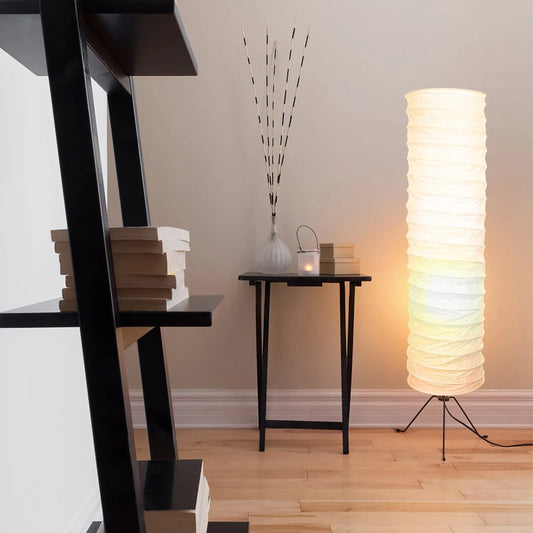 Abat Jour Lampadaire Pliable de Style Européen en Papier