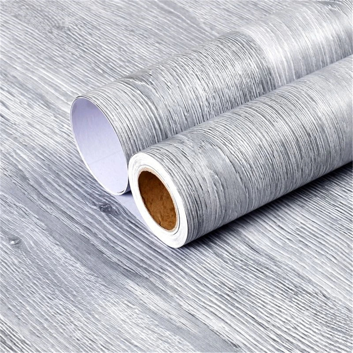 Adhésif Plan de Travail Gris et Moderne avec Effet Bois