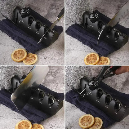 Aiguiseur de couteaux polyvalent avec angles réglables