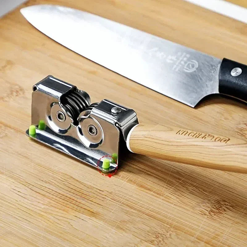 Aiguiseur de couteaux professionnel avec poignée en bois