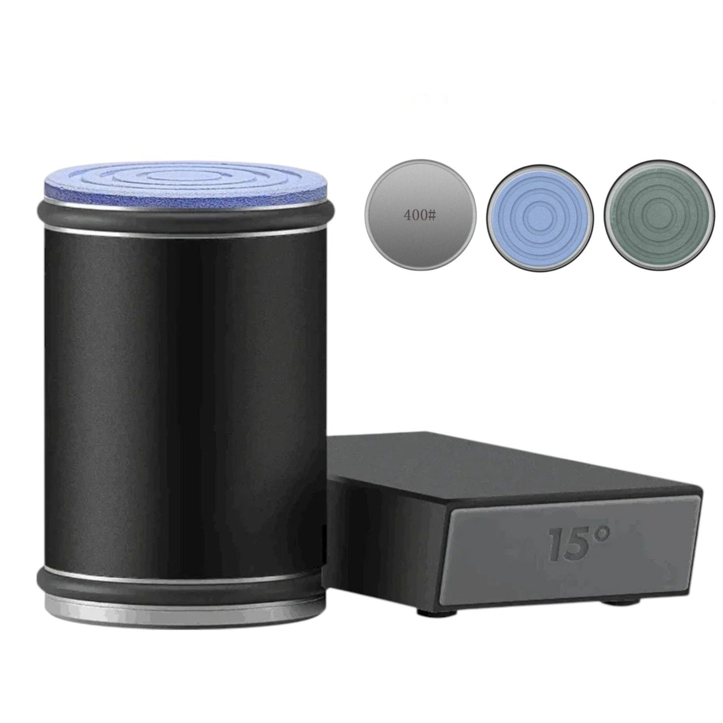 Aiguiseur de couteaux en bois avec système magnétique et angles ajustables