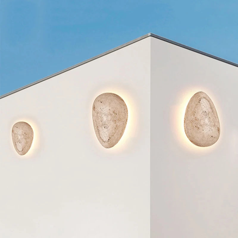 Applique Murale Étanche Effet Marbre en Forme d'Œuf