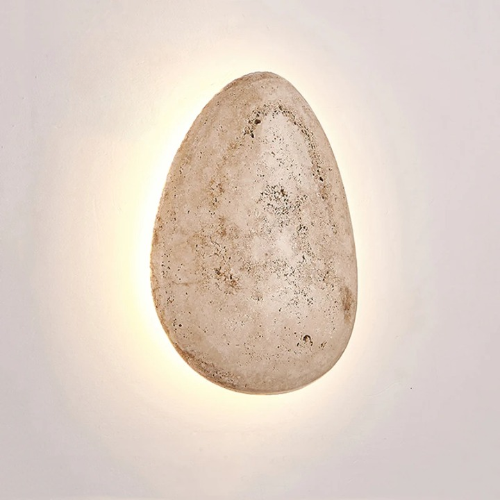 Applique Murale Étanche Effet Marbre en Forme d'Œuf