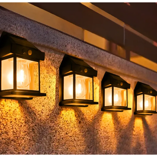 Applique Murale Solaire Intelligente - Détecteur de Mouvement Noir / Lot 2 (19.95€ Pièce)