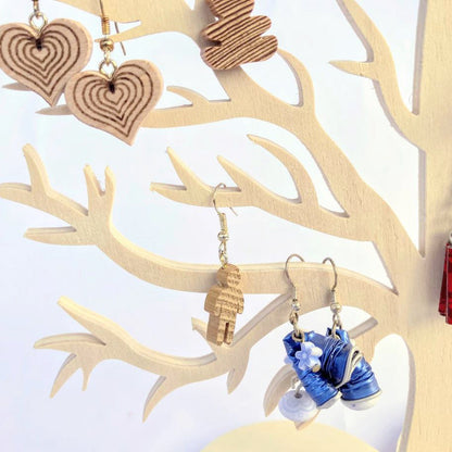 Arbre à bijoux branches fines en bois