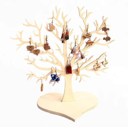 Arbre à bijoux branches fines en bois