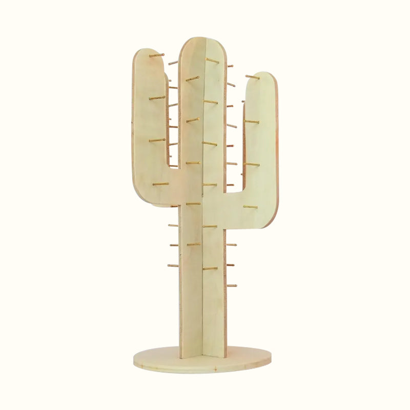 Arbre à bijoux cactus en bois de peuplier
