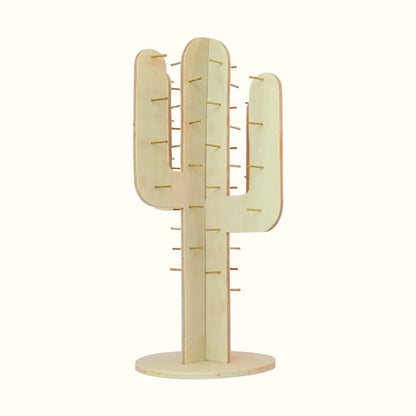 Arbre à bijoux cactus en bois de peuplier