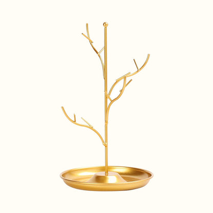 Arbre à bijoux coupelle en métal