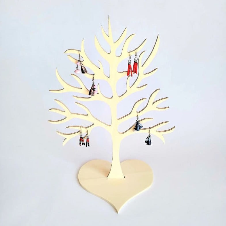 Arbre à bijoux en bois de peuplier