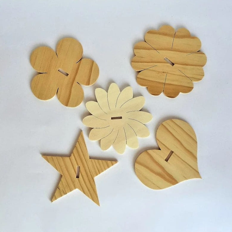 Arbre à bijoux fleurs et oiseaux en bois de peuplier