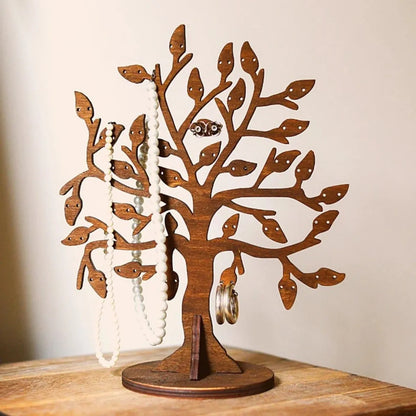 Arbre pour bijoux en bois vintage