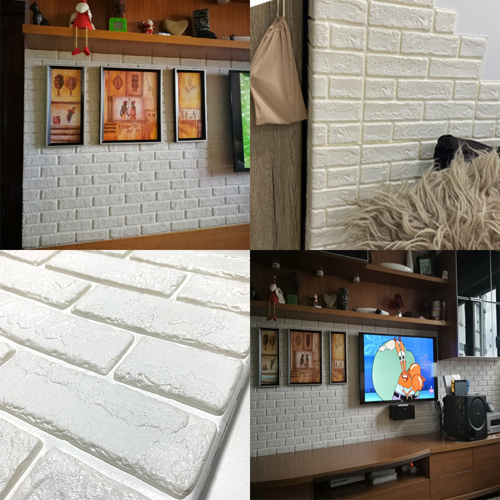 [PACK 10 pcs] Panneau mural 3D Premium - Brique (5,39 m²)