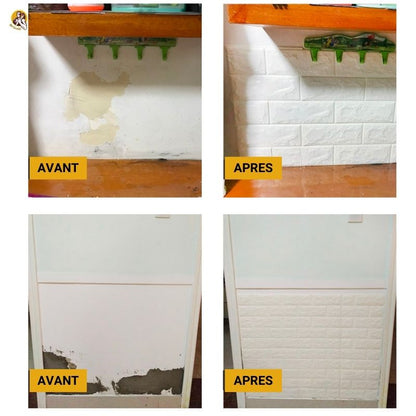 [PACK 10 pcs] Panneau mural 3D Premium - Brique (5,39 m²)