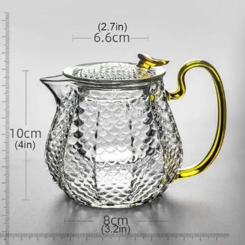 Belle Théière en Verre avec Filtre intégré
